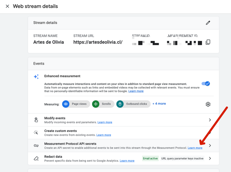 Jumpseller general settings Google Analytics field