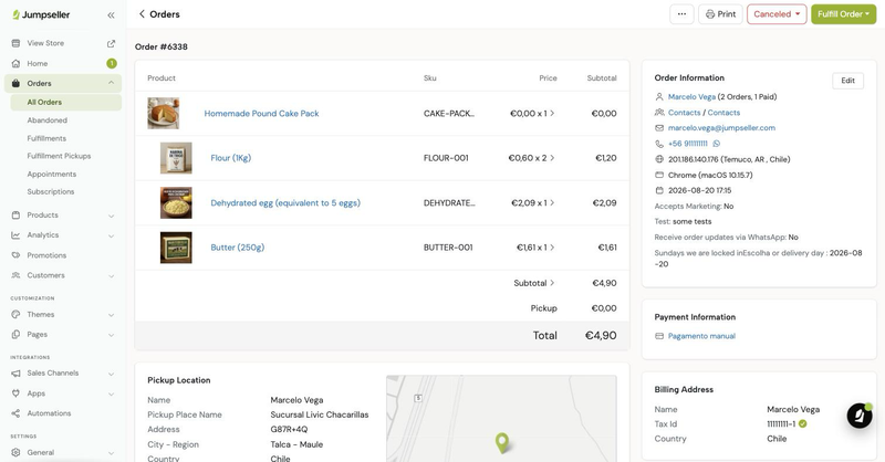 Order with Bundle Components