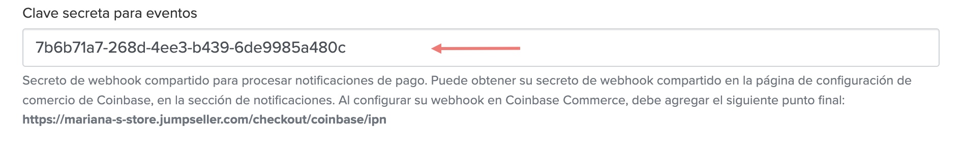 secret key pasted
